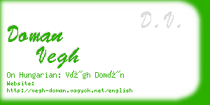 doman vegh business card
